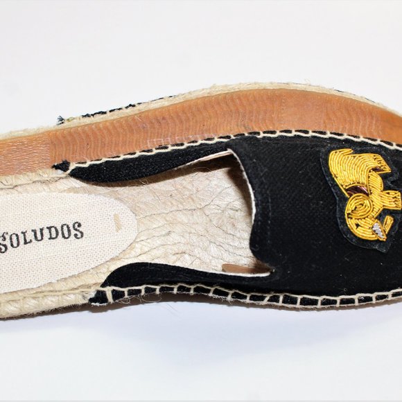 Soludos Gold Elephant Beaded Mule Women's 5.5 - Picture 10 of 11